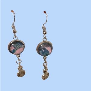 Handmade stainless steel hanging earrings